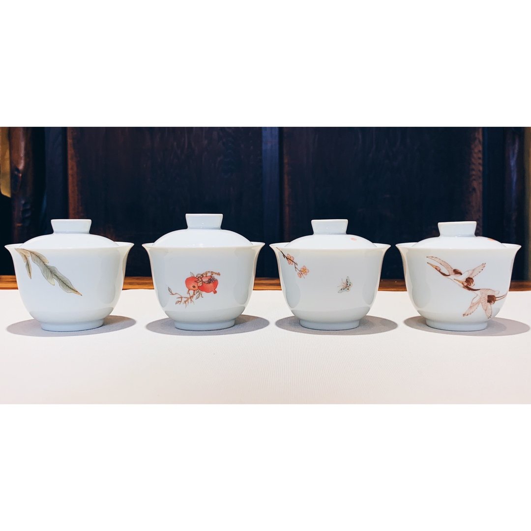 不言美器 釉中彩 盖杯 - 茶具/茶杯 - 瓷 