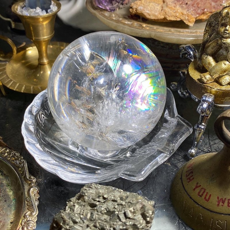 【Lost and find】天然石 觉醒之石 彩虹 阿赛斯特莱石 水晶球 - 摆饰 - 宝石 多色