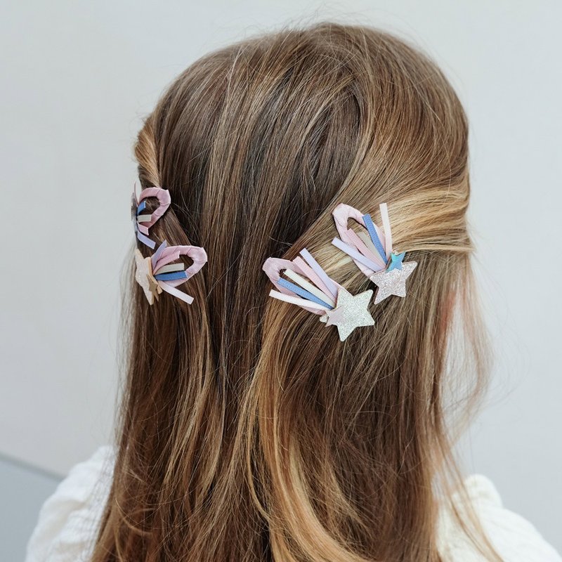 英国Mimi & Lula_AW25_梦幻王国_星星流星滴答夹4入 - 发饰 - 聚酯纤维 