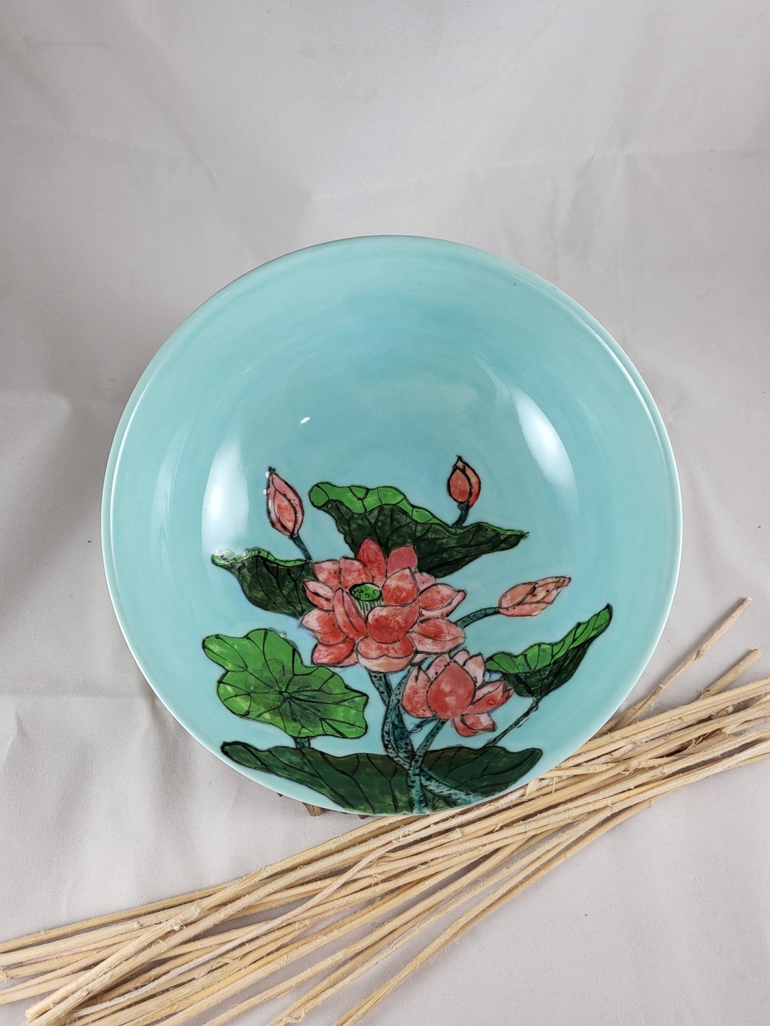 碧色荷塘汤碗拉面碗 - 碗 - 瓷 绿色