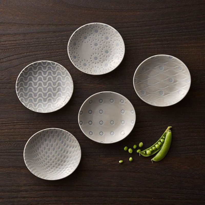 小纹五小 - 盘子/餐盘/盘架 - 陶 灰色