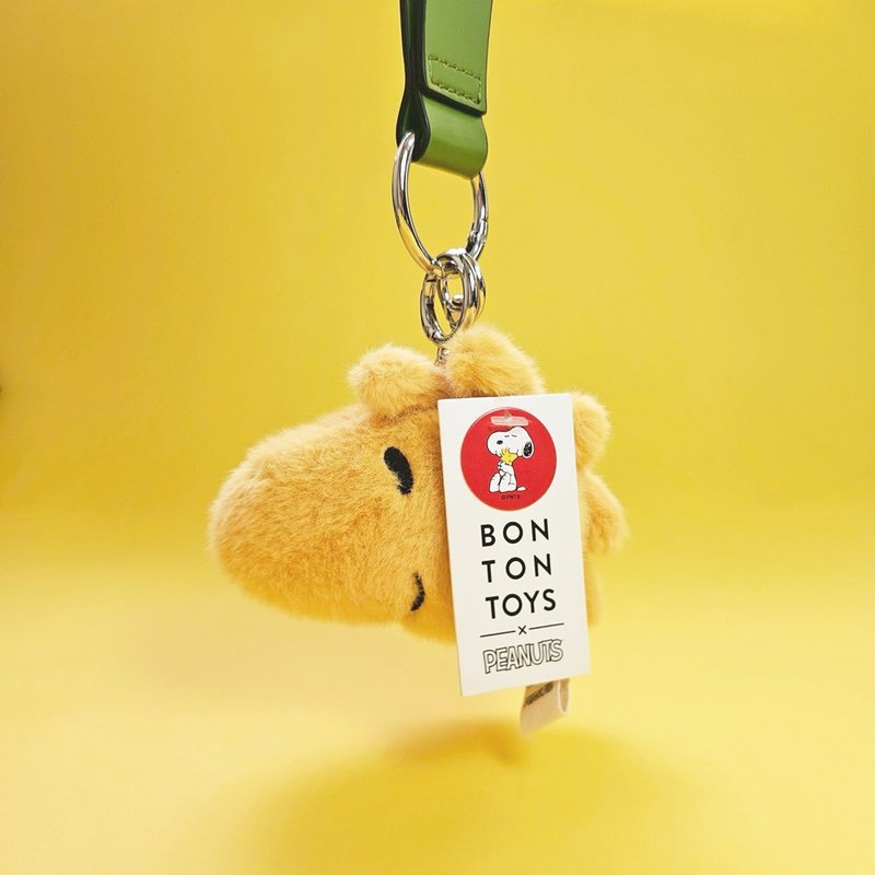BON TON TOYS Woodstock糊涂塌客环保毛绒背包吊饰-黄 9cm - 钥匙链/钥匙包 - 聚酯纤维 黄色