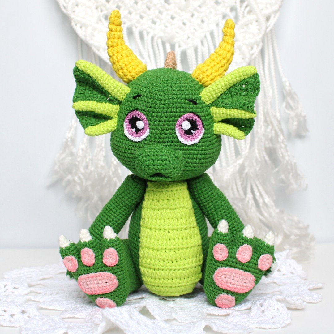 钩针龙图案PDF英文Amigurumi恐龙玩具钩针教程 - 手工艺教程/工具书 - 其他材质 
