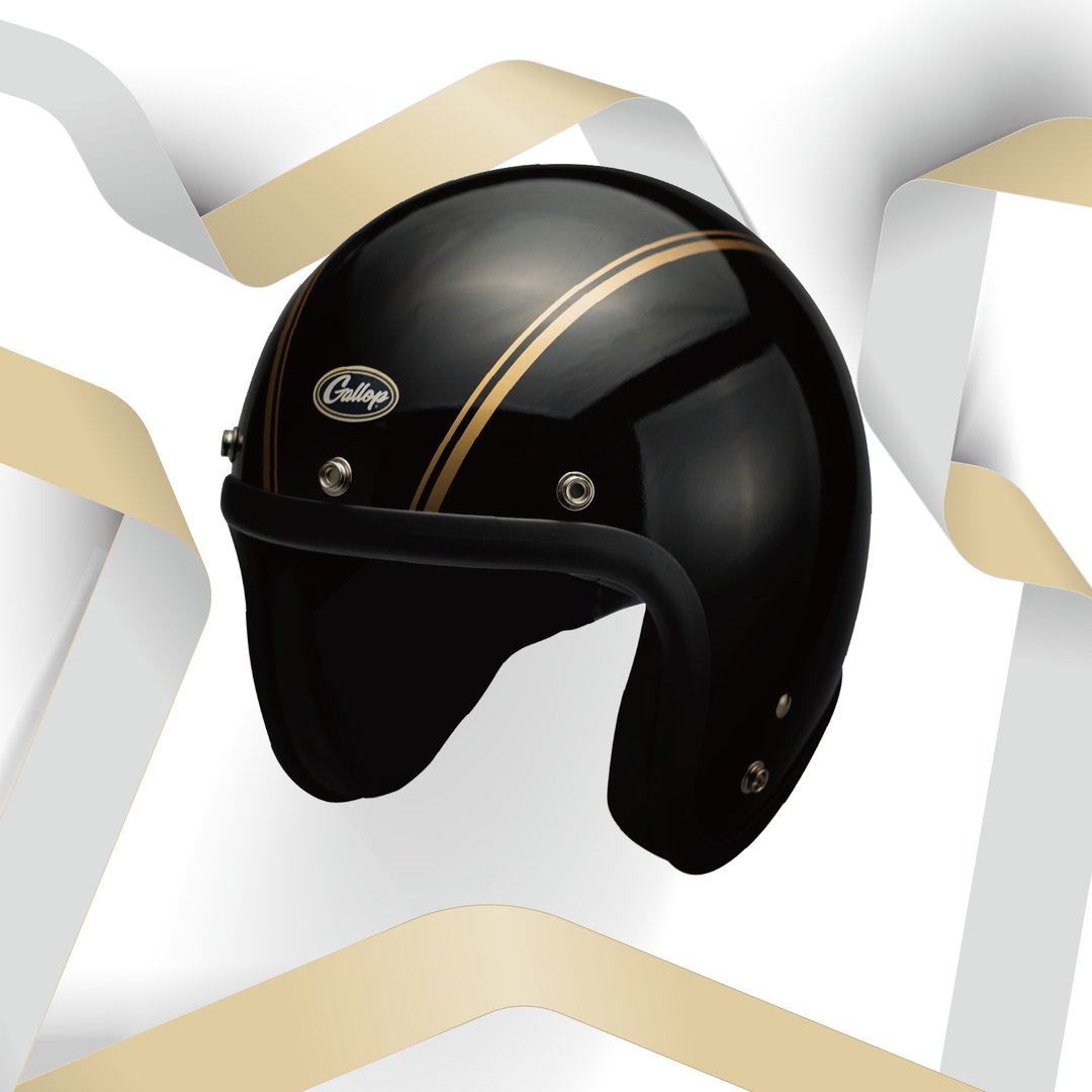 GALLOP BIJIN SERIES HELMET 美人系 3/4半罩安全帽 黑色 S-XXL - 安全帽 - 其他材质 