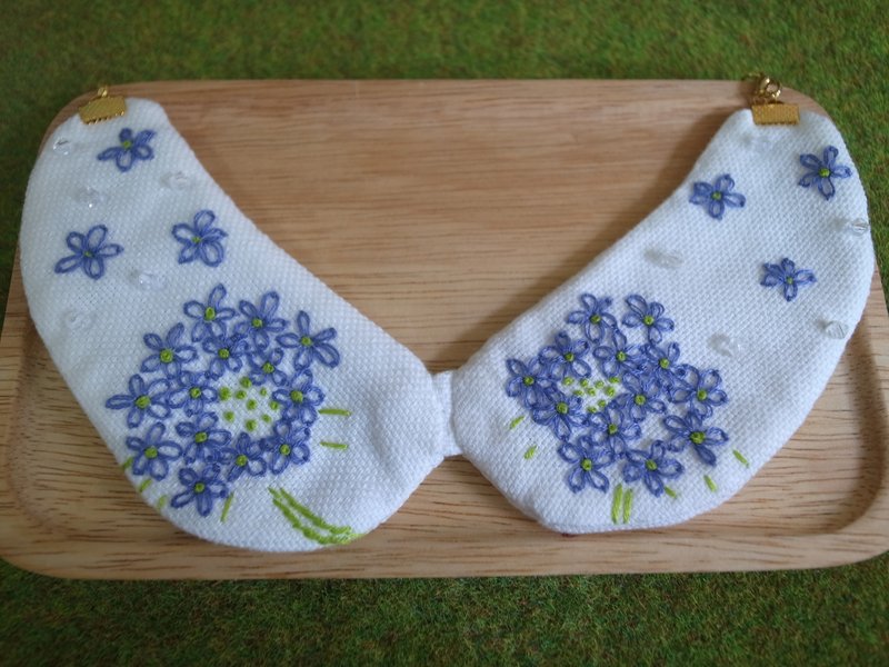 针线时光系列-绣球花假领片 - 其他 - 棉．麻 多色