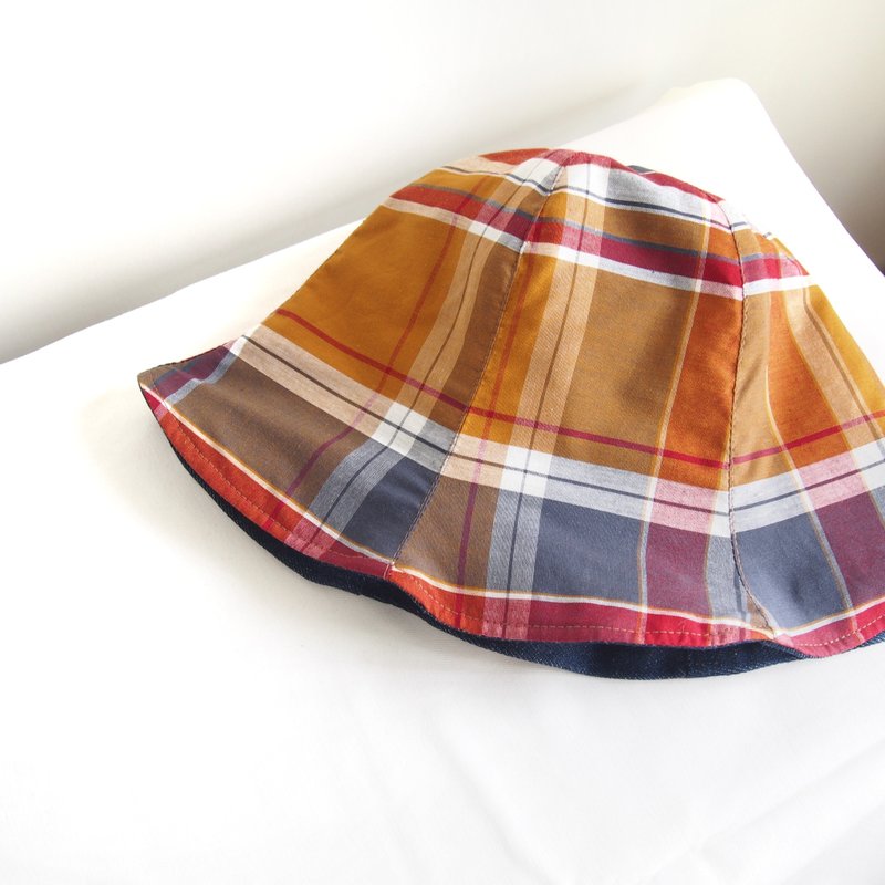 你最喜欢的颜色 手工硬挺双面帽子 渔夫帽 - 帽子 - 棉．麻 橘色