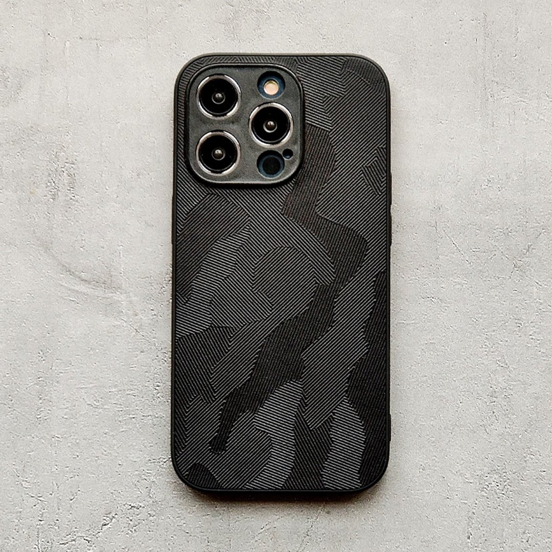 迷彩|iphone16pro真皮手机壳苹果15max保护套14plus全包13防摔12 - 手机壳/手机套 - 真皮 多色