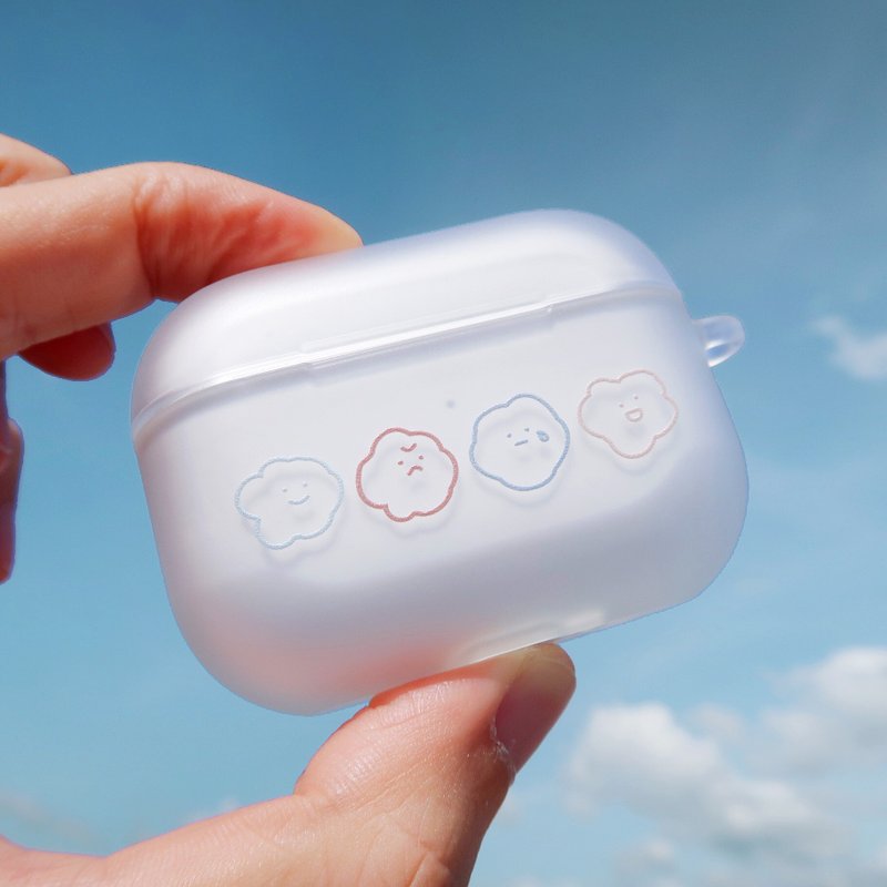 喜怒哀乐简约版-AirPods1/2/3/4/Pro/Pro2/Pro3 韩国连体耳机壳 - 耳机收纳 - 塑料 透明