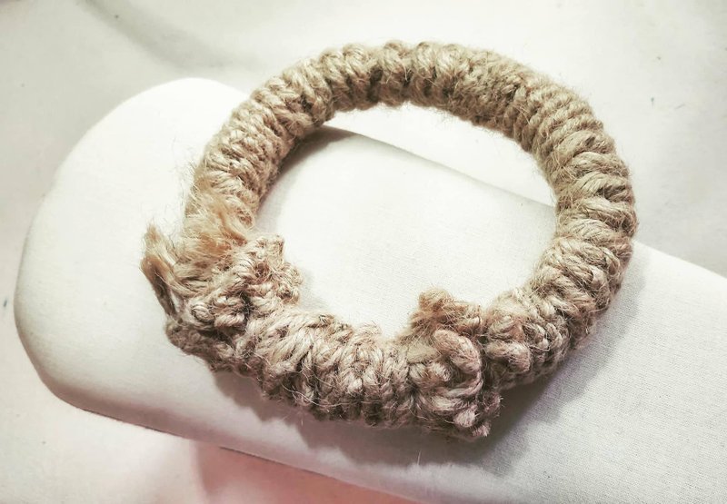 手工麻绳编织 /槲寄生 /隔热垫 /挂环。 - 摆饰 - 棉．麻 咖啡色