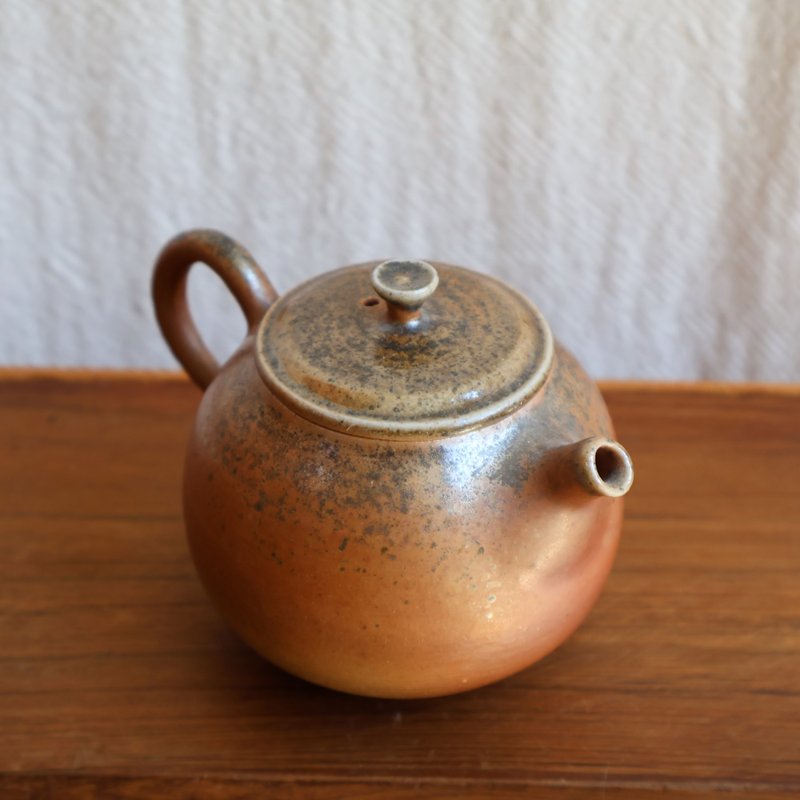 红褐 柴烧陶手工茶壶 - 茶具/茶杯 - 陶 咖啡色