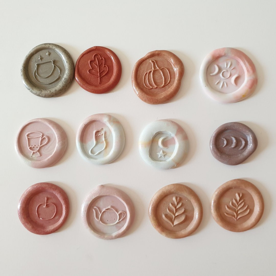 封蜡贴纸 - 节庆 - 贴纸 - 玻璃 橘色