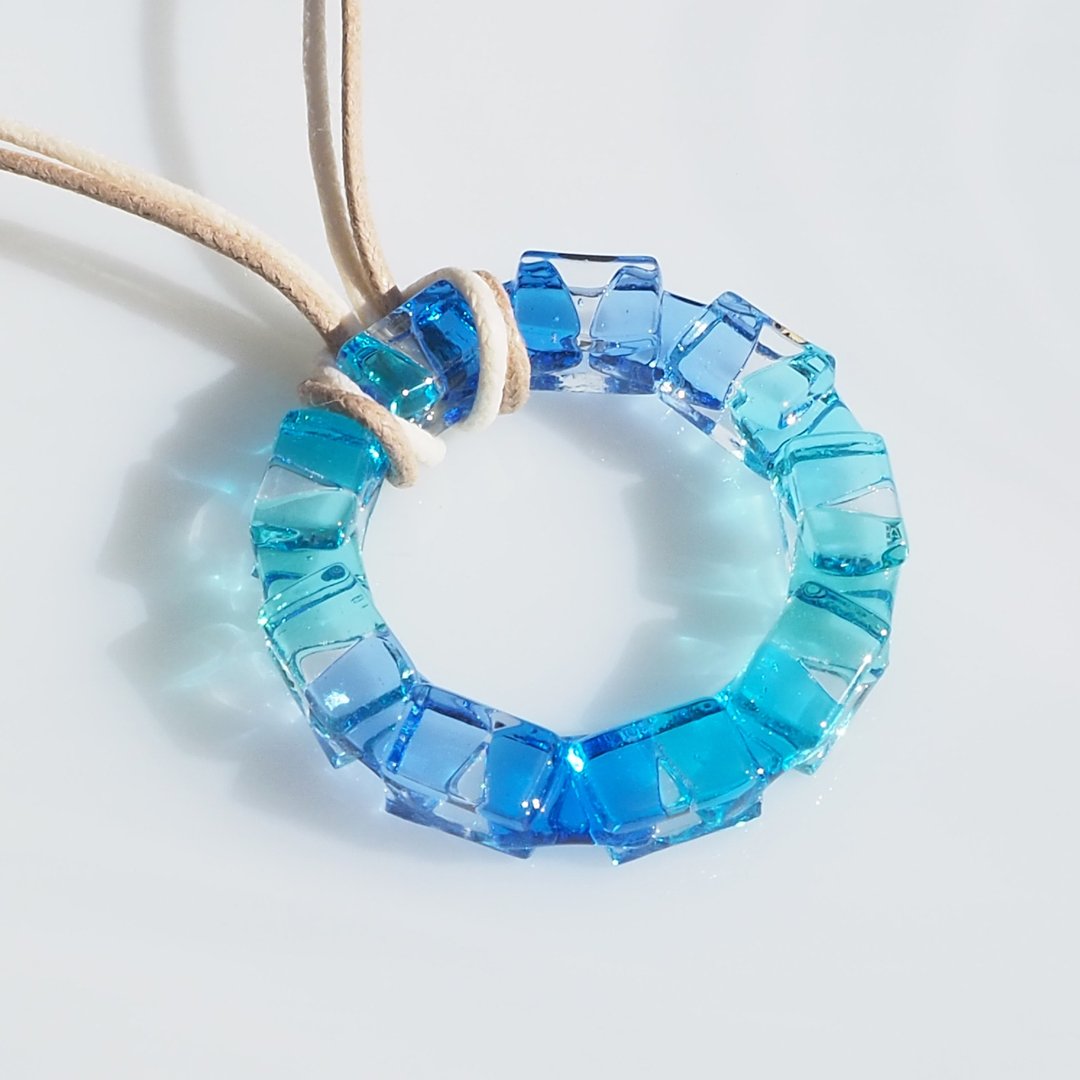 玻璃圆环 (Ring 【SODA】) 项链 【订制商品】 - 项链 - 玻璃 蓝色