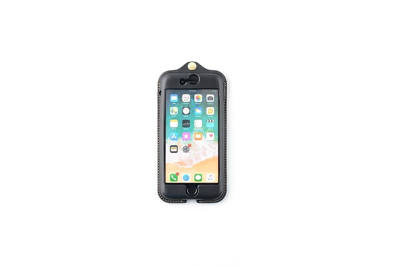 日本制【Takumicsタクミクス】iPhone 7 8 SE 全皮革手机套 - 手机壳/手机套 - 真皮 黑色