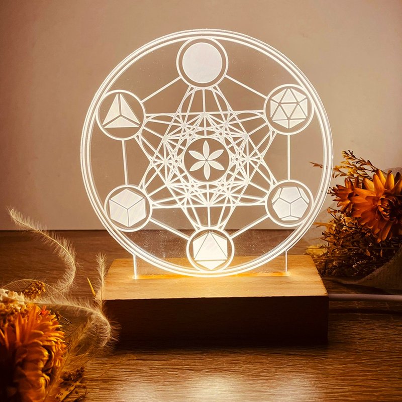 梅塔特隆立方体小夜灯/特塔梅隆/灵性冥想能量西塔定制化梅尔卡巴 - 灯具/灯饰 - 其他材质 