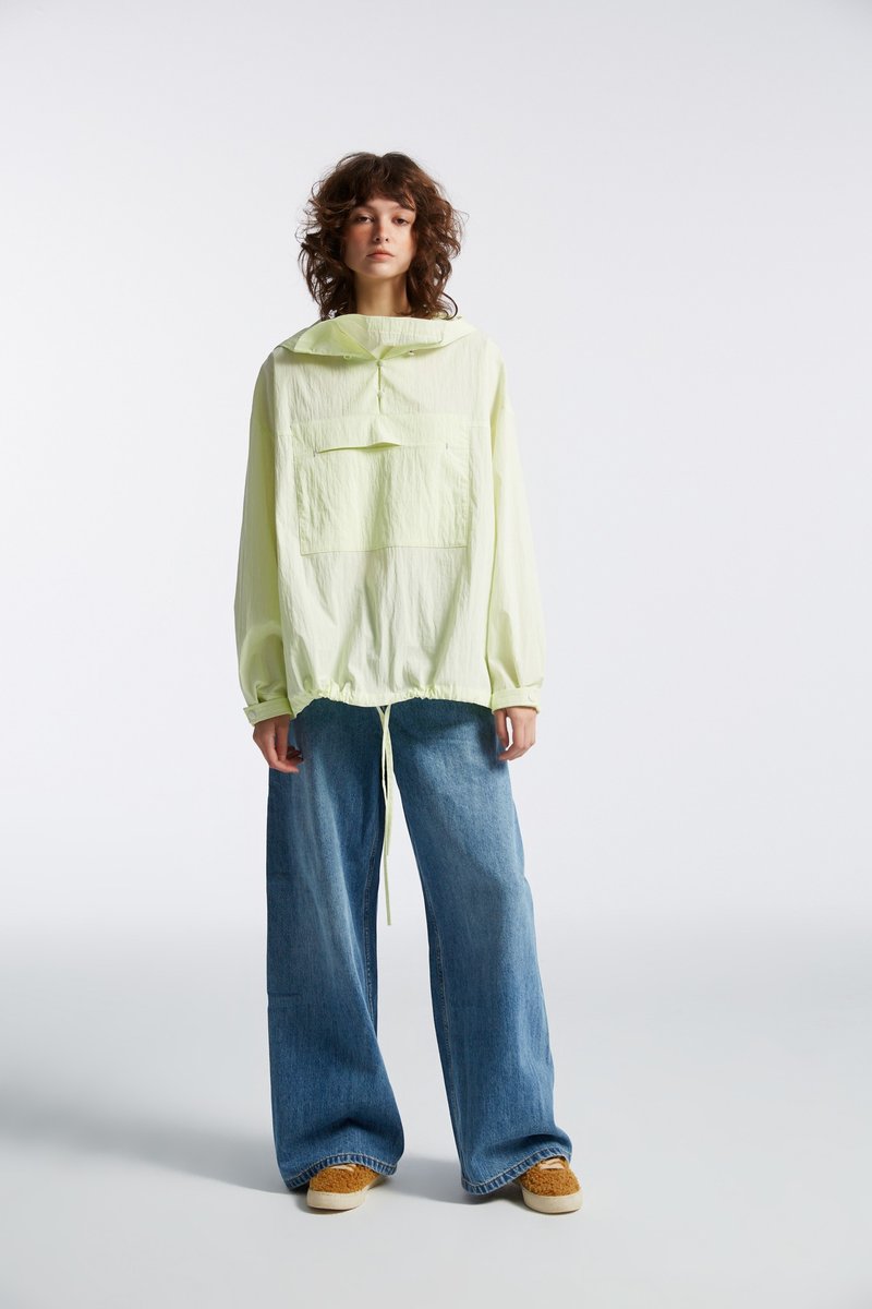 10 MOOn 大口袋连帽上衣 - 女装上衣 - 棉．麻 绿色