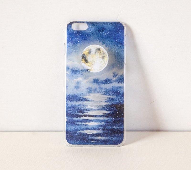 月光海洋・摘得星辰满袖行・定制化手机壳 - 手机壳/手机套 - 塑料 蓝色