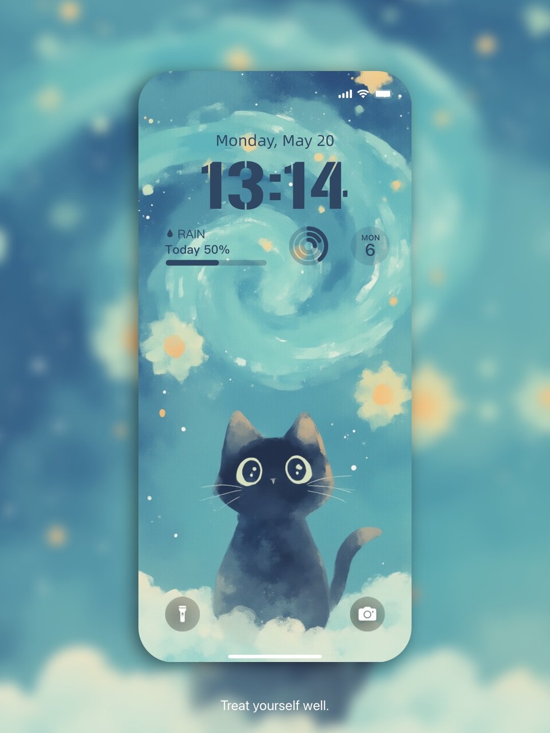 【数码】手机壁纸 | 星空下的猫猫 - 电脑手机桌布/贴图/App 图示 - 其他材质 