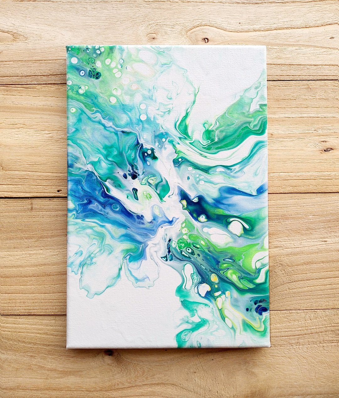 【流体艺术】Dutch Pour | 水蓝色抽象画 | 海洋风简约挂画 - 海报/装饰画/版画 - 棉 