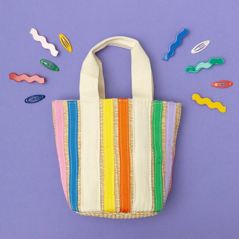 英国Mimi & Lula_SS25_夏日风情_缤纷彩虹小提包 - 婴儿饰品 - 聚酯纤维 