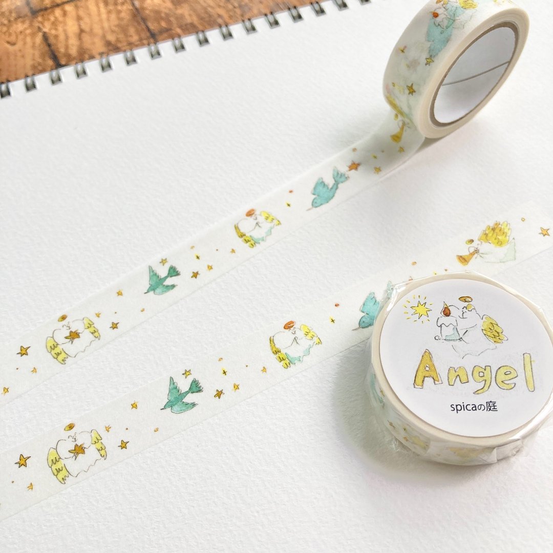 【和纸胶带】muu 酱 - Angel - 15mm x 7m | Spica 小庭手作 (SM52) - 纸胶带 - 纸 
