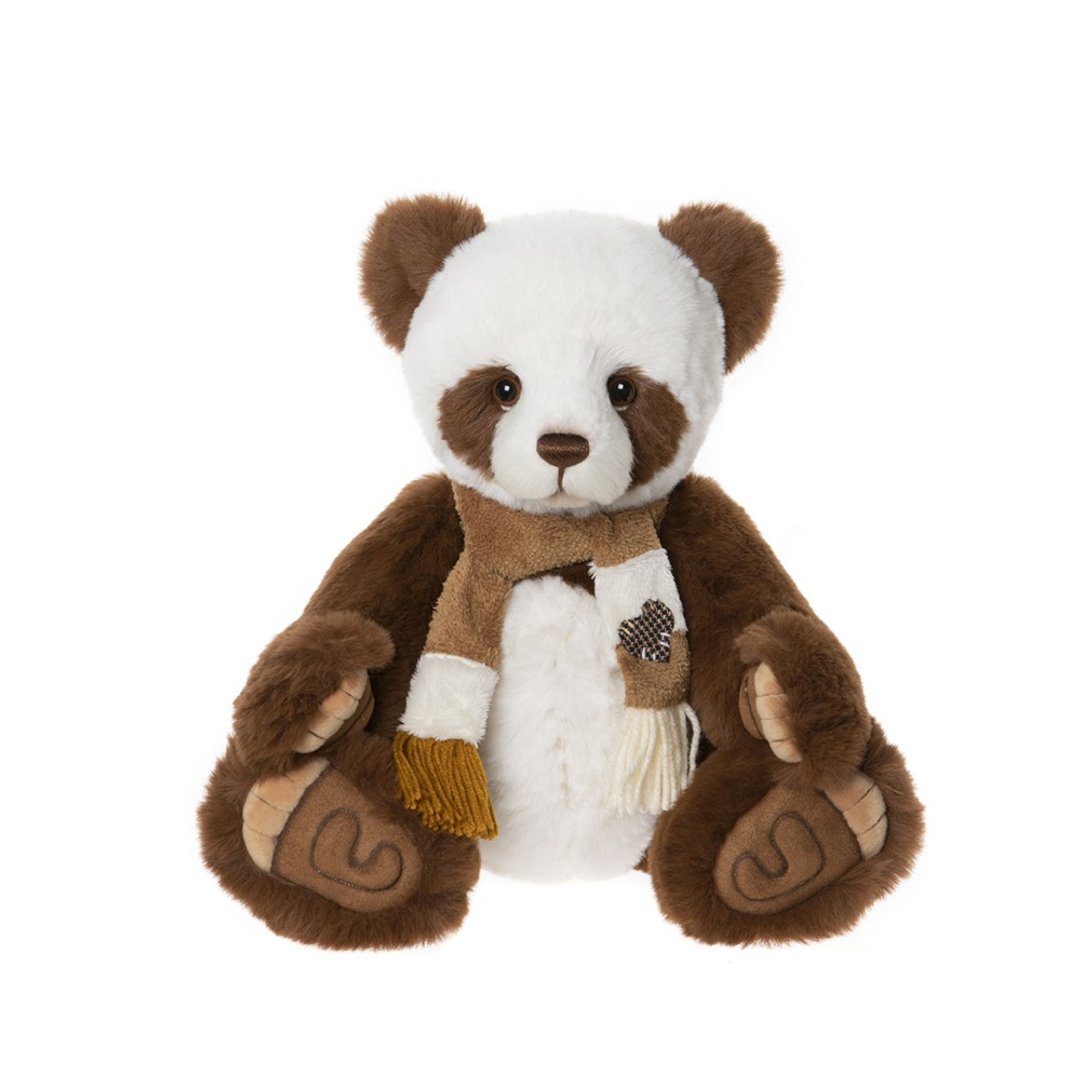 Albie 手工制作精致动物玩偶 Panda 大猫熊 - 玩偶/公仔 - 聚酯纤维 白色