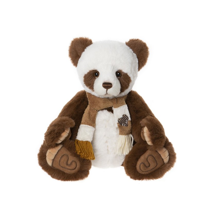 Albie 手工制作精致动物玩偶 Panda 大猫熊 - 玩偶/公仔 - 聚酯纤维 白色