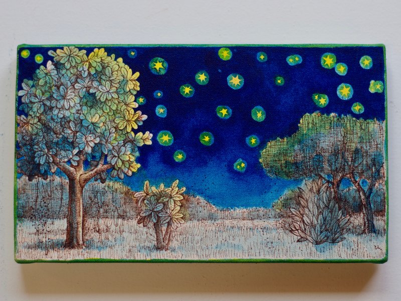 黑岛的星空 - 画框/相框 - 棉．麻 蓝色