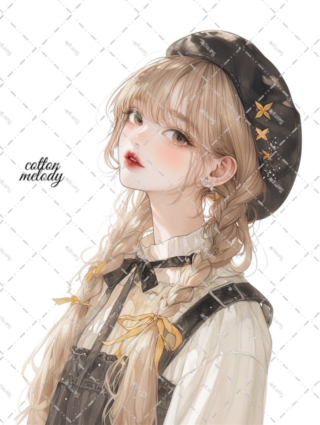 original sticker no.6727 人物贴纸 原创贴纸 人物贴纸 女孩贴纸 原创人物贴纸 - 贴纸 - 纸 