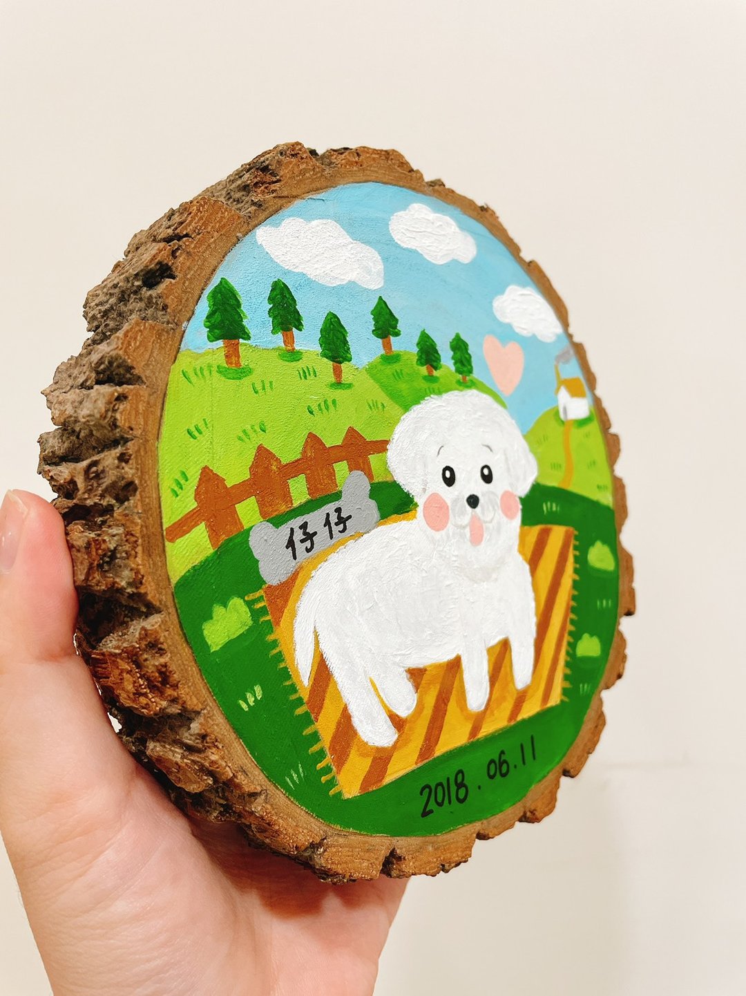 宠物--定制香樟木画作(含画架) - 订制画像 - 木头 多色