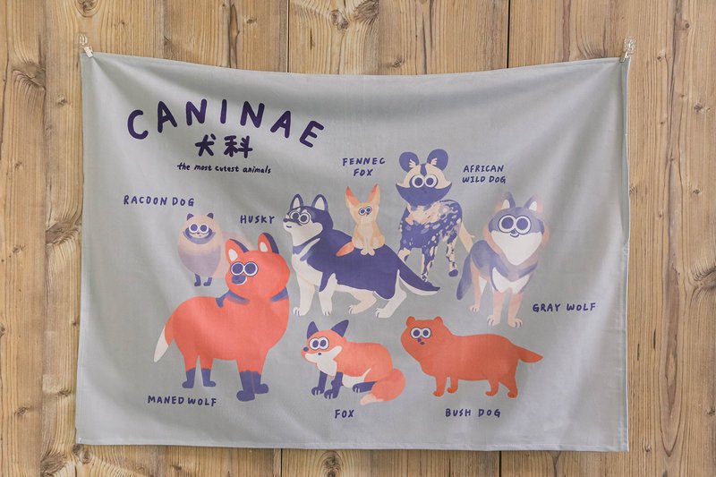 犬派必买 只要是犬我都爱 犬科图鉴挂布 居家 生活 布置 - 海报/装饰画/版画 - 聚酯纤维 多色