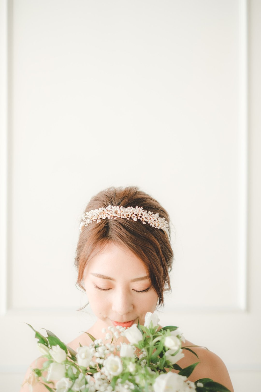 Esther Babys Breath Crown/头饰/手作/满天星/新娘饰物 - 发饰 - 铜/黄铜 白色
