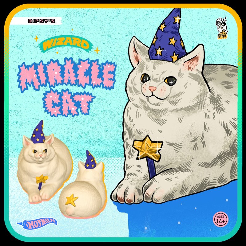 【魔法猫猫 Miracle Cat】模型树脂小雕像 - 玩偶/公仔 - 树脂 