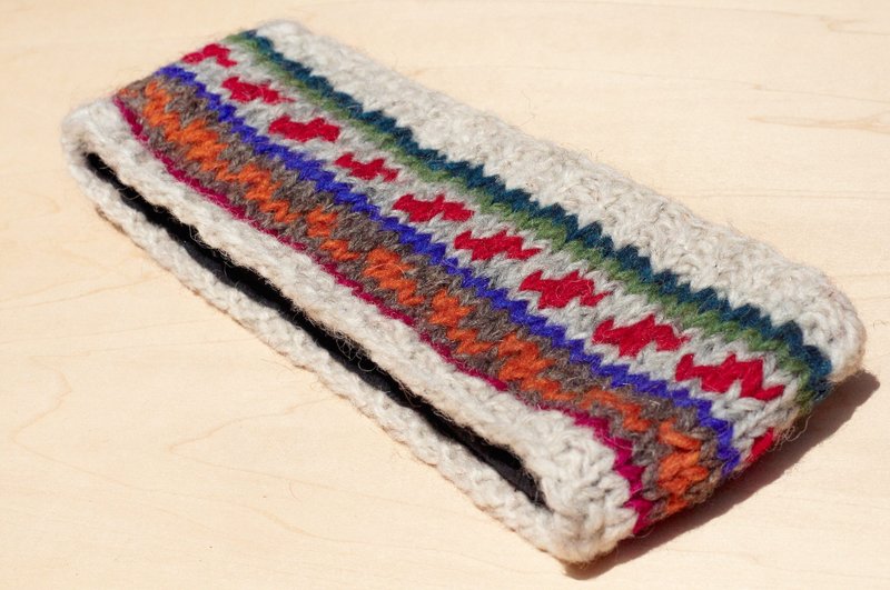 交换礼物 限量一件 / 手工羊毛编织缤纷发带/ 纯羊毛编织发带 / boho headband - 南美热带森林图腾 - 发饰 - 羊毛 多色