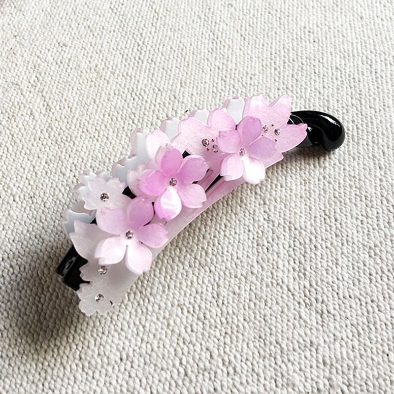 樱染,香蕉夹,发夹-樱粉 - 发饰 - 压克力 粉红色