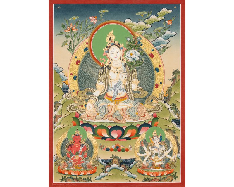 白度母唐卡画作   灵性艺术 - 墙贴/壁贴 - 其他材质 多色