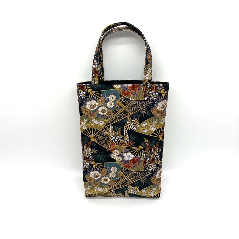 Japanese pattern handbag made from Nishijin-ori and brocade fabric - 手提包/手提袋 - 聚酯纤维 多色