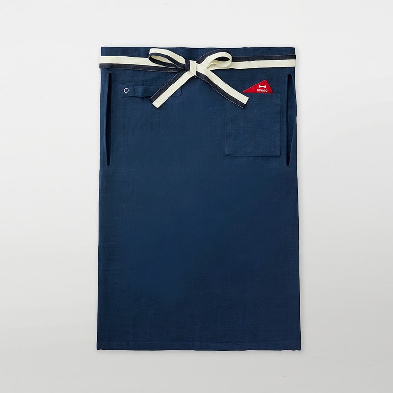 日本BRUNO 食尚沙龙半身围裙 (海军蓝) - 围裙 - 棉．麻 蓝色