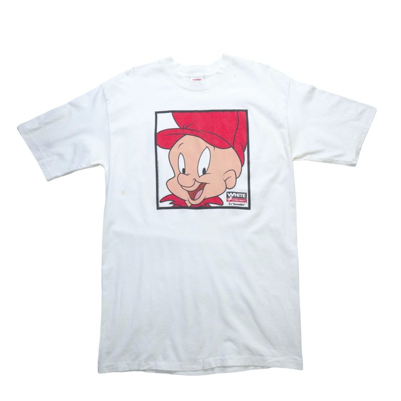 90s 美国制 华纳兄弟 Elmer Fudd tee 古着卡通T-Shirt - 男装上衣/T 恤 - 其他材质 白色