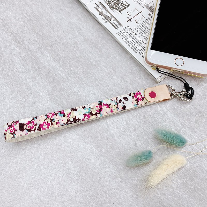 花现熊猫  手机吊绳/手绳/颈绳/饰品 - 挂绳/吊绳 - 棉．麻 多色