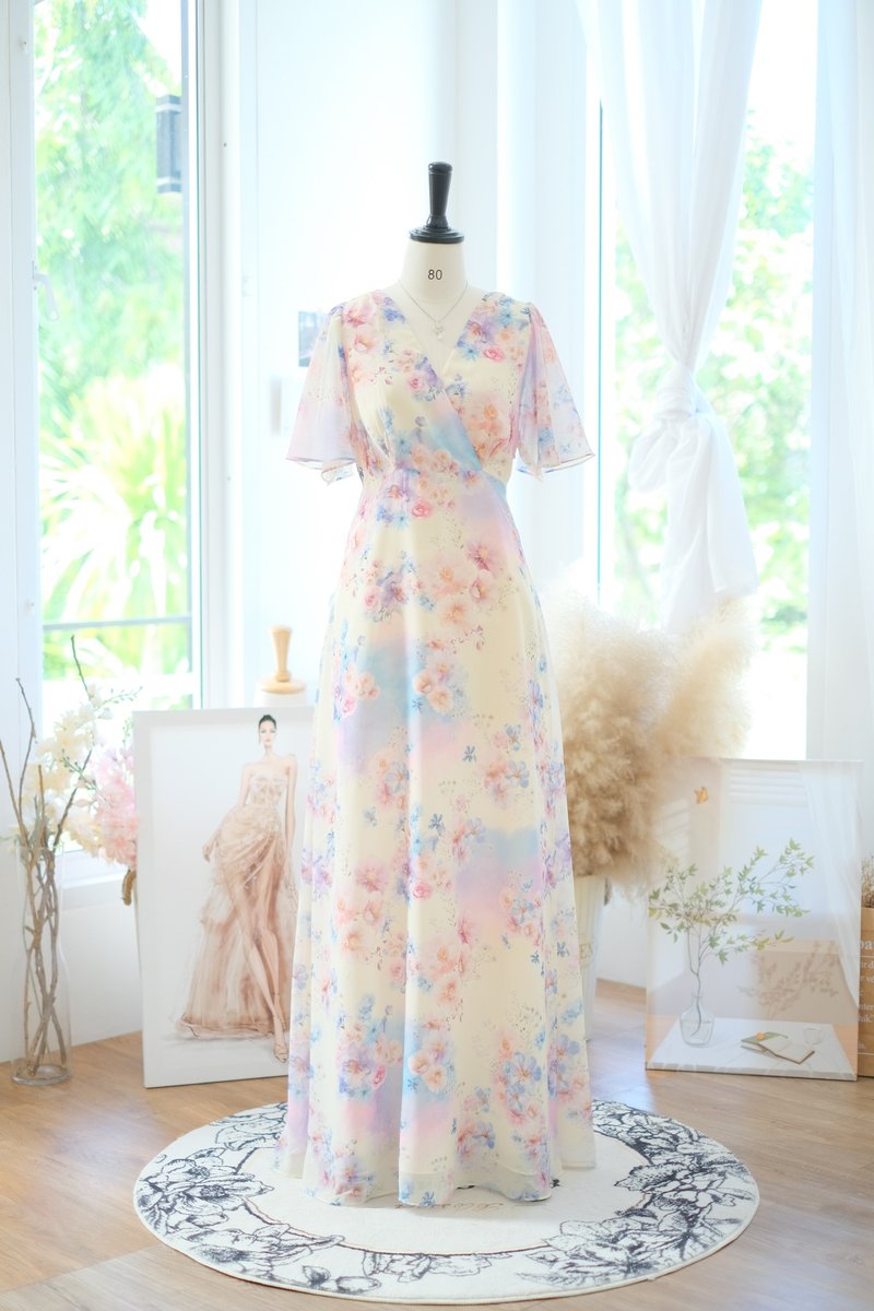 白色露背长洋装、派对长洋装、海边度假长洋装 - 晚装/礼服 - 聚酯纤维 白色