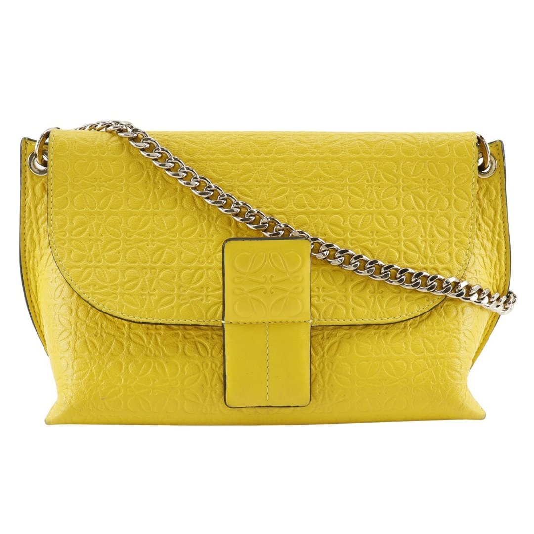 [日本直送] LOEWE Avenue 单肩包 Repeat Anagram 链条单肩包 小牛皮 黄色 女款 [二手] - 侧背包/斜挎包 - 真皮 黄色