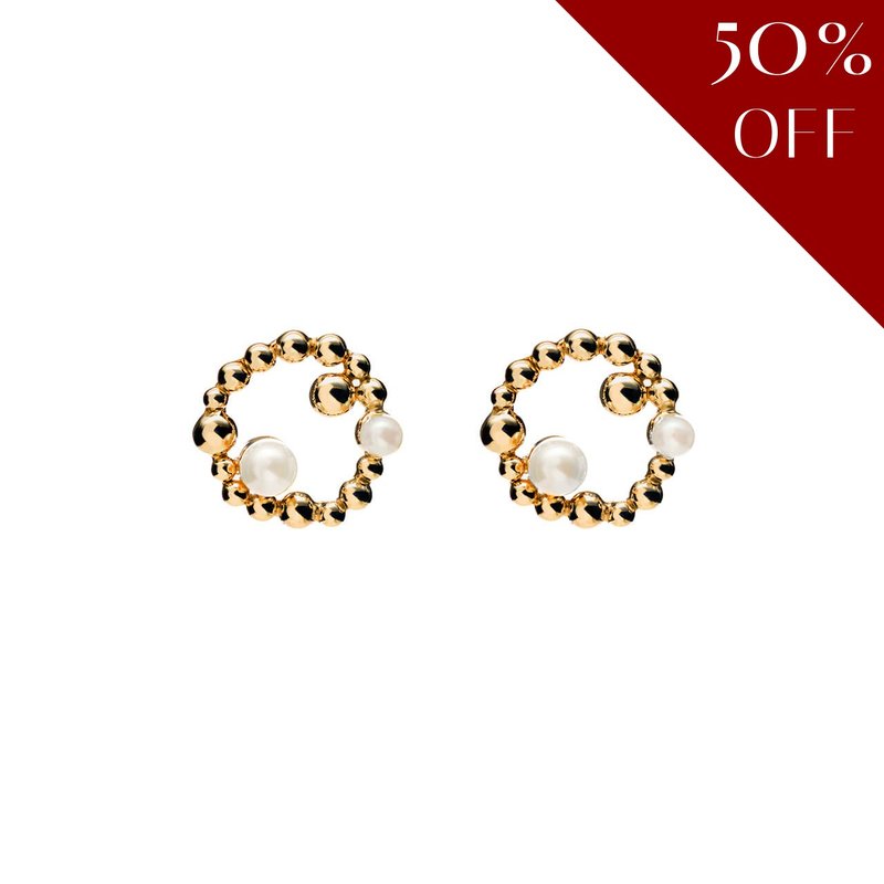 美人鱼小玩意儿 - 耳环 - 大 (Akoya珍珠) - 耳环/耳夹 - 纯银 银色