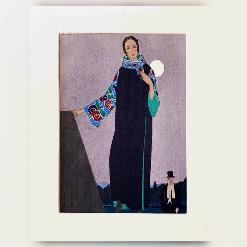 本店独立印制 - 法国1919年VINTAGE - 艺术月刊内页插画 - 海报/装饰画/版画 - 纸 紫色