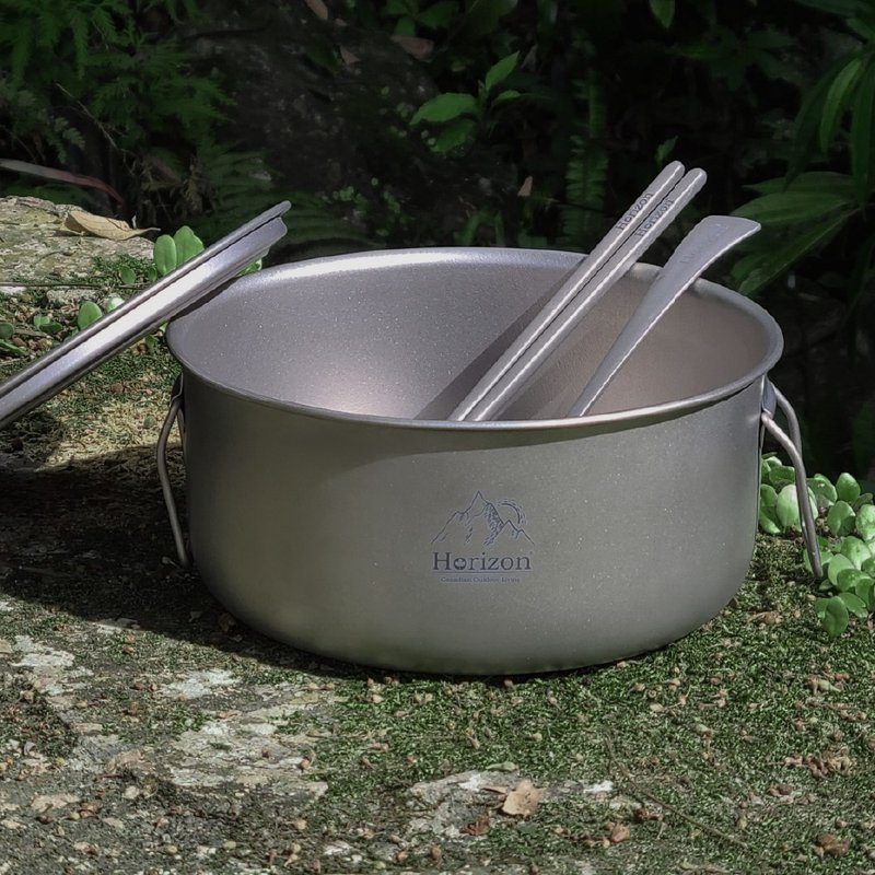 【Horizon 天际线】纯钛户外野营锅1.8L - 露营用品 - 其他金属 