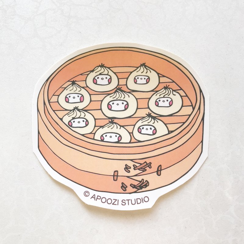 小笼包 贴纸 行李箱贴纸 - 贴纸 - 纸 