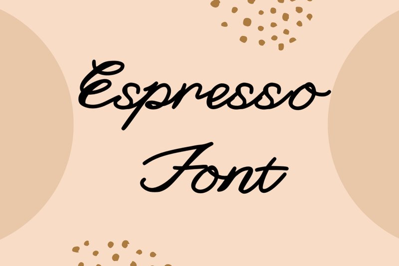 Espresso font - 字体设计 - 其他材质 