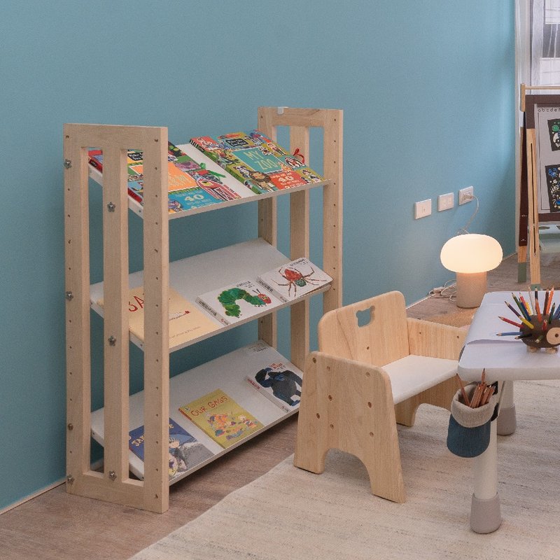 【台湾 ilovekids】我的第一座小书柜-主柜 - 置物架/篮子 - 木头 银色