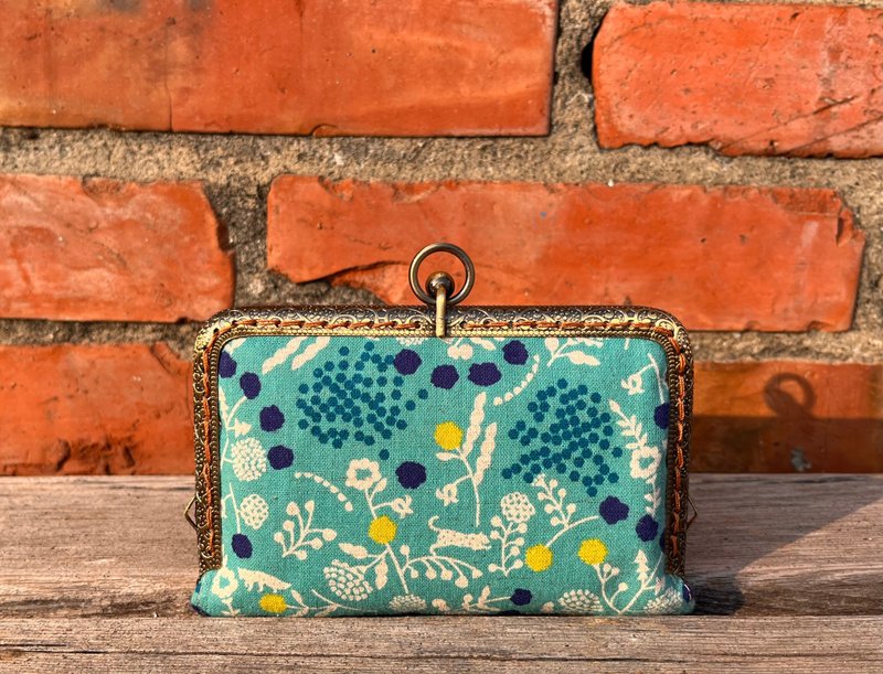 蓝色种子 • 手作口金短夹 • 卡片夹 • 小物夹 • 零钱包 - 皮夹/钱包 - 棉．麻 多色