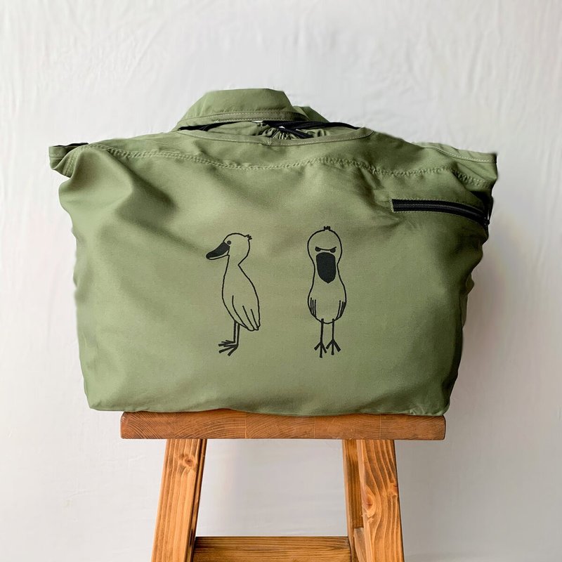 eco-friendly reusable bag of a Shoebill (khaki) - 其他 - 聚酯纤维 绿色