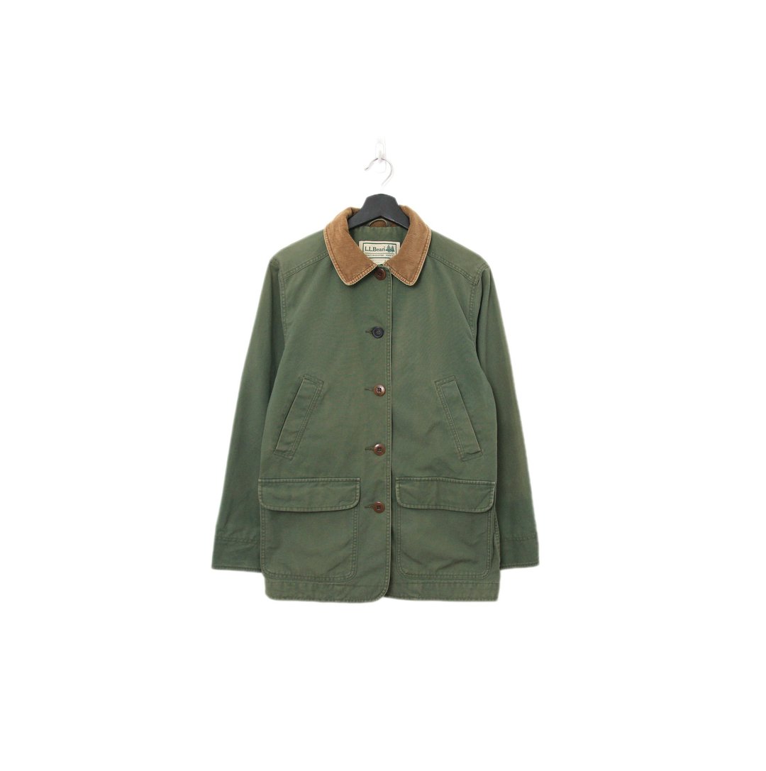 Back to Green:: 冬季外套 L.L.Bean 灯芯绒领 绿 cn-02 vintage - 女装休闲/机能外套 - 棉 